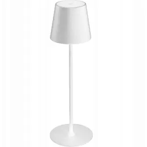 Table lamp PLATINET PTL44W — rechargeable waterproof IP44 restaurant/bar lamp, white