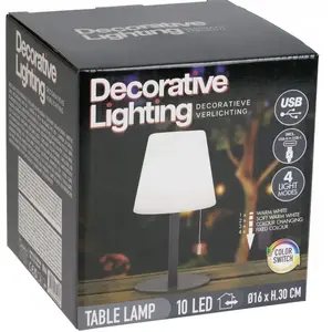 Color-changing Table Lamp Belideco HV340472, Matte Black