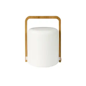 Dekoratīvā gaismeklis Duni 192533 LED ar bateriju, 1 spuldze, balts, plastmasa, H148 mm, Ø108 mm, komplekts 4