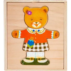 Wooden Puzzle Toy Smily Play — Bear Girl (Smily Play, model 459407)