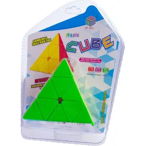 Dromader stacking pyramid educational toy — 6-piece geometric stacking set, blister pack