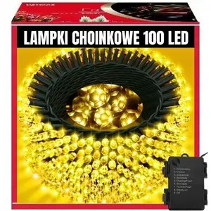 String Lights Extralink 10.5m 100 LED Warm White Battery-Powered Christmas Lights