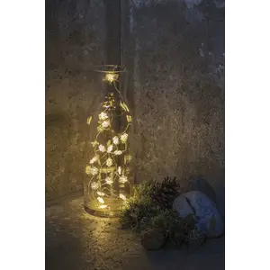 Multimix.pl Sirius Home Nynne 20 LED spuldžu atmosfēras gaisma, sudraba/caurspīdīga, darbināma ar baterijām (AA)