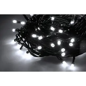 Ziemassvētku virtene VIPOW ZAR0448 — 100 LED, auksti balta