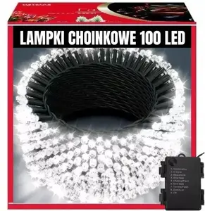 Fairy string lights Extralink 10m, 100 LED, cold white, battery-powered, indoor/outdoor