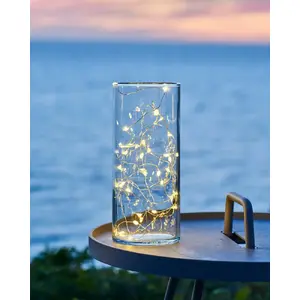 Dekoratīvā gaismu virtene Multimix.pl Sirius Home Maggie — 80 LED spuldzes, 7,9 m, 3,5 V DC, 1,8 W, sudraba/caurspīdīga