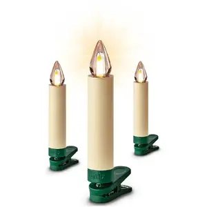 Ziemassvētku gaismas Krinner Superlight Bavaria Mini Flame komplekts, 6 gab., krāsa 'ivory'