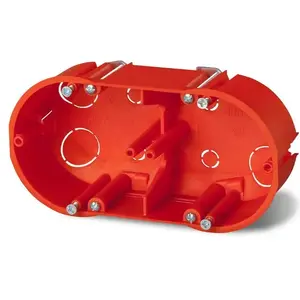 Iebūvējamā kārba ELEKTROPLAST PK-2x60 ģipškartona sienai, oranža (0210-00)