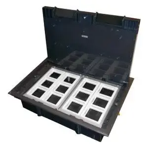 Floor box Alantec PP003 12M (45×45 mm) adjustable depth for raised access floors, optional screed installation