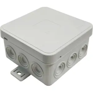Flush-mount electrical junction box ViPlast 035-03 12-entry 75×75×41 mm IP54 gray