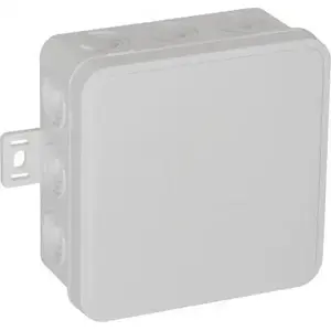Surface-mounted electrical junction box ViPlast V6 12 knockouts IP54 85×85×41 mm white
