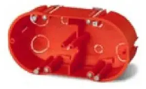 Монтажная коробка ELEKTROPLAST 2x60 для пустотелых стен, модель 0210-00 (белая)