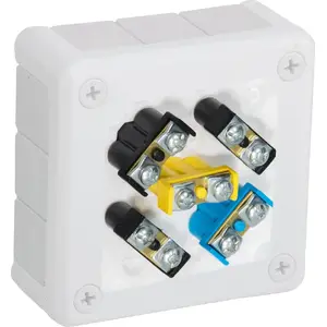 Virsmas montāžas savienojuma kārba ViPlast VP-41 balta IP55 98×98×42 mm ar 12 kabeļu ieejām