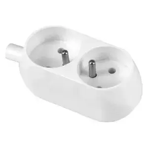 Double Electrical Socket Volteo VT-302-0121 — 16A 250V, Removable, With Earth/Neutral, Black