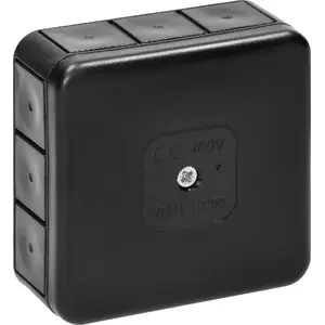 Коробка монтажная ORNO OR-JB-13807/B, IP55, 400V, 12 вводов кабеля, 85×85×37 мм, чёрная