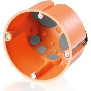 Гипсовая подрозетниковая коробка глубокая с мембраной, оранжевая — Simet E3700 (83192088)