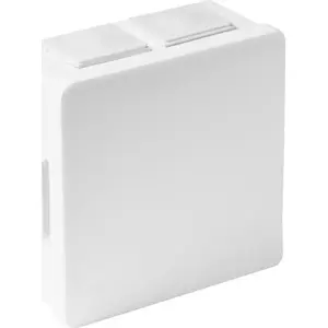 Savienojuma kārba ViPlast 002-01 ar 6 bezvītņu kabeļu ievadiem, balta, ārējie izmēri 86×86×40 mm, IP55