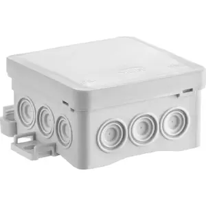 Настенная монтажная коробка Simet FASTBOX&HOOK 75×40×75 мм с интегрированной самозапирающейся вводной гильзой, IP54, модель 35360102