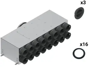 Distribution Box SpiroFlex 16-13x75/200 Two-Row Insulated Set (SX-WS16X75/200SRDZ)