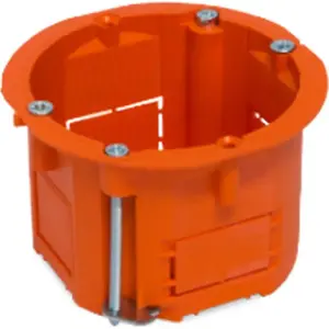 Flush-mounted shallow junction box Plastrol PK-60/45 (PK-60MK) with mounting screws for drywall