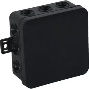 Virspusē uzstādāma tukša kārba ViPlast V7 12 ieeju IP54 100×100×41 mm melna
