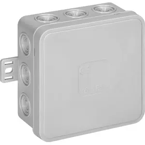 Коробка распределительная ORNO OR-JB-13803/G, накладная IP54, 12 вводов, 85×85×41 мм, серая