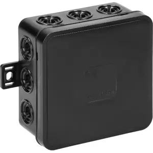 Распаячная коробка ORNO OR-JB-13803/B, IP54 для внешней/внутренней установки, 12 вводов, 85×85×41 мм, чёрная