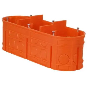 Recessed Junction Box Simet MULTIWALL M3X60F 3-gang 60 mm orange