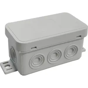 ViPlast virsmas montāžas kārba 8 ieejas 80×45×41 mm IP54 pelēka