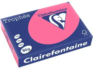Бумага для печати Clairefontaine Trophée A4 210x297 мм 500 листов розовая