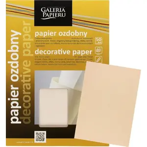 Декоративная бумага Galeria Papieru A4 110 г/м² Laid бежевый — упаковка 50 листов