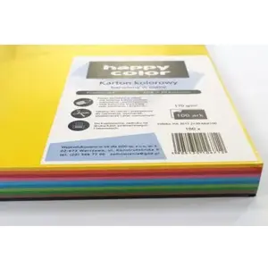 Копировальная бумага A4 170 г/м² Happy Color — 100 листов, разноцветная