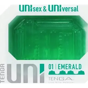 Universāla masturbācijas uzgalis No name TENGA_Uni Emerald — mīksta iekšējā tekstūra, atkārtoti lietojams
