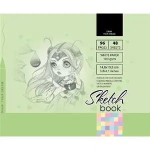 Bloknots Fresh Szkicownik 10,5×14,8 cm 96 lapas zaļš