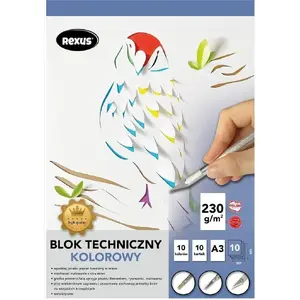 Technical Drawing Paper Pads Beniamin A3, 10 sheets, mixed colors