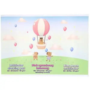 Drawing pad A4 20 sheets 80 g/m² Strigo — Kapibara in Balloon