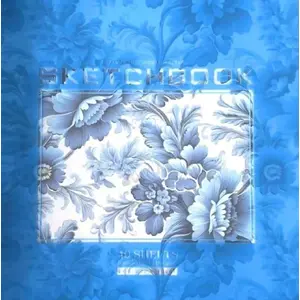 Sketchbook No name 200×200 mm, 40 sheets, smooth paper, floral cover
