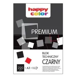 Tehniskais bloks A3 10 lappuses melns — Happy Color WIKR-983523