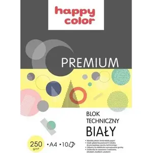 Papīra bloks Happy Color A4 10 lapas balts — tehniskais bloks