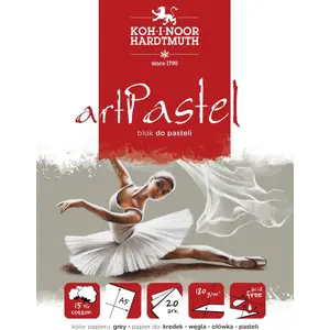 Sketchbook KOH-I-NOOR A5 20 sheets gray — spiral-bound drawing pad