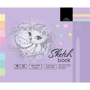 Notebook Fresh Szkicownik 14.5x19.7 cm 48 sheets purple