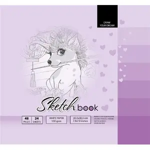 Skečgrāmata Fresh 20×20 cm 48 lapas violeta