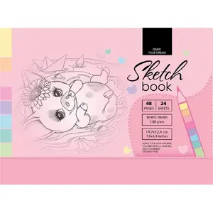 Blociņš Fresh 12,4×19,7 cm, 48 lapas, rozā