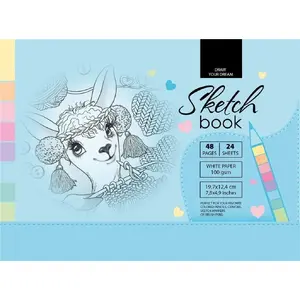 Bloknots Fresh Szkicownik 12.4x19.7 cm 96 lapas zils