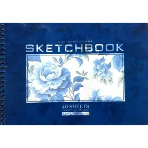 Sketchbook A5 40 sheets smooth paper floral cover, No name (MPN 646494)