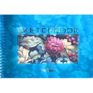 Sketchbook A5 40 sheets smooth paper floral cover No name model 646473