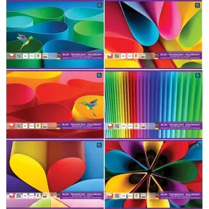 Paper pad INTERDRUK technical block A3 20 sheets colored, pack of 5