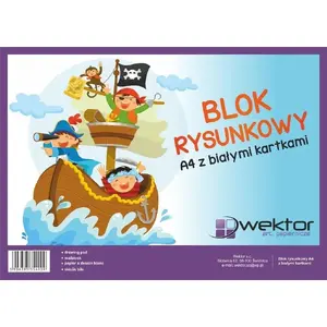 Zīmēšanas bloks Wektor A4 20 lapas balts — komplekts 10 bloku
