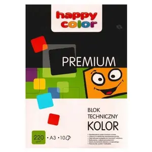 Paper pad Happy Color Premium A3 10 sheets colored 220 g/m²