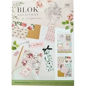 Creative pad with stickers INTERDRUK A4 14 sheets 80/170 g/m² Garden